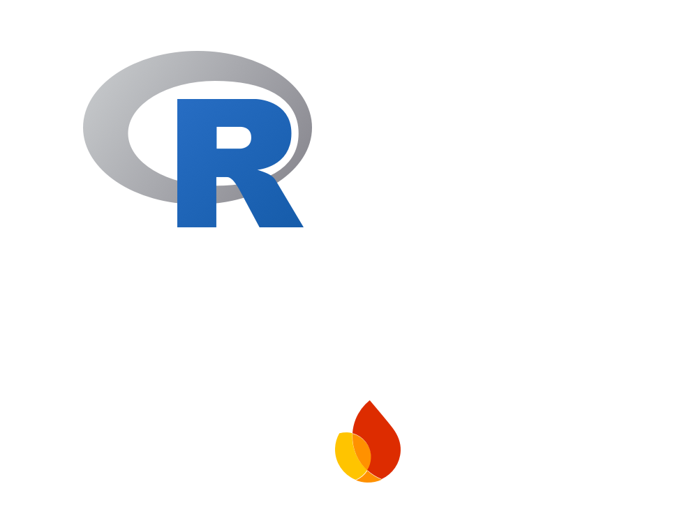 Collage of loges: R, React.js, Next.js, Firebase
